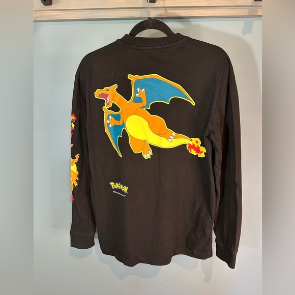 Berhska x Pokemon Long Sleeve T-Shirt with Charizard Graphic Print - Picture 6 of 9